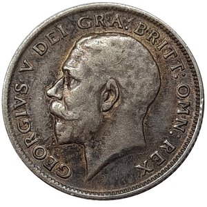 reverse: GRAN BRETAGNA, George V, Six pence argento 1916