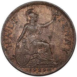 obverse: GRAN BRETAGNA, George V ,Half penny 1929