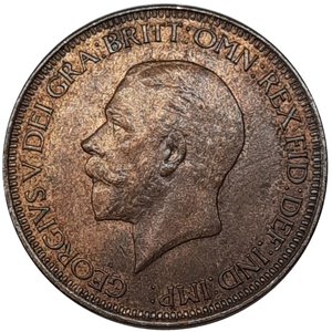 reverse: GRAN BRETAGNA, George V ,Half penny 1929