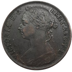 reverse: GRAN BRETAGNA, Victoria queen, Penny 1884