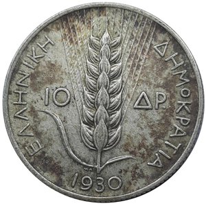 obverse: GRECIA ,10 dracme argento 1930 