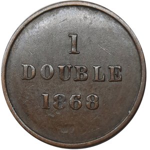 obverse: GUERNSEY, 1 Double 1868