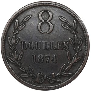 obverse: GUERNSEY, 8 Doubles 1874
