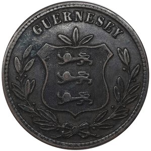 reverse: GUERNSEY, 8 Doubles 1874