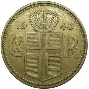 reverse: ISLANDA , 2 kronur 1940 