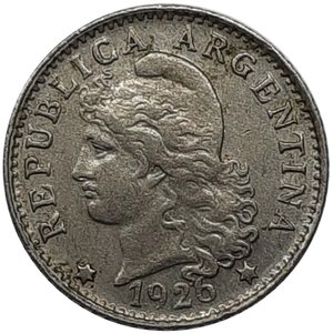 obverse: ARGENTINA , 5 centavos 1926