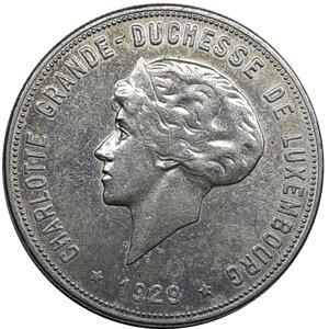 obverse: LUSSEMBURGO , 10 francs argento 1929