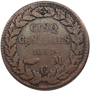 obverse: MONACO, Honore  V, 5 Centimes 1837