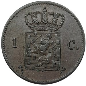 obverse: OLANDA , 1 Cent 1857