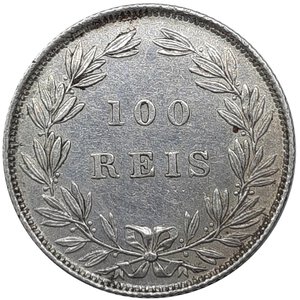 obverse: PORTOGALLO , Ludovicus I , 100 reis argento 1889