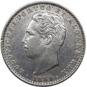 reverse: PORTOGALLO , Ludovicus I , 100 reis argento 1889