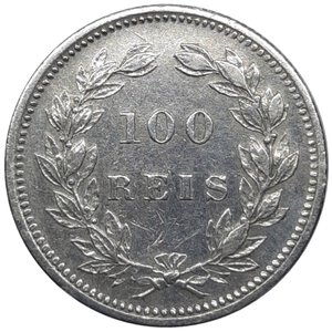 obverse: PORTOGALLO , Carlos I , 100 reis argento 1893 