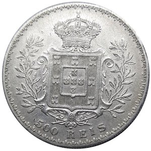 obverse: PORTOGALLO , Carlos I , 500 reis argento 1891