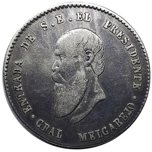 obverse: BOLIVIA , Potosi 1/2 melgarejo argento 1867 