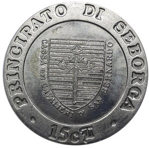 reverse: SEBORGA , 15 Centesimi 1996