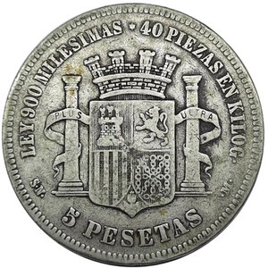 obverse: SPAGNA, 5 Pesetas argento 1870