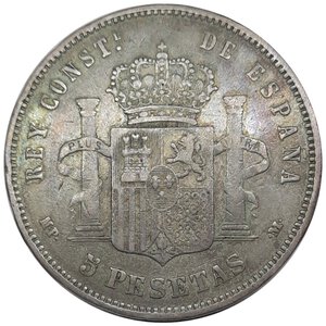 obverse: SPAGNA , Alfonso XIII, 5 Pesetas argento 1889