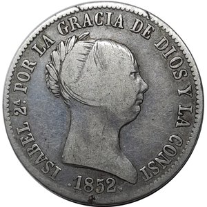 reverse: SPAGNA , Isabella II  10 Reales argento 1852