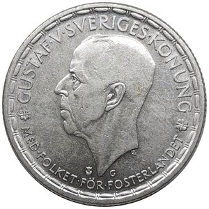 reverse: SVEZIA,2 kroner argento 1945 