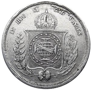 reverse: BRASILE , 500 reis Argento  1854