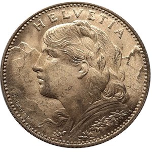 reverse: SVIZZERA , 10 Francs oro (Mezzo marengo) 1922  QFdc