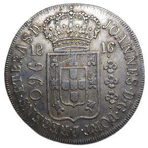 obverse: BRASILE, 960 reis argento 1816 