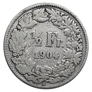 obverse: SVIZZERA ,1/2 Franc argento 1904  RARA