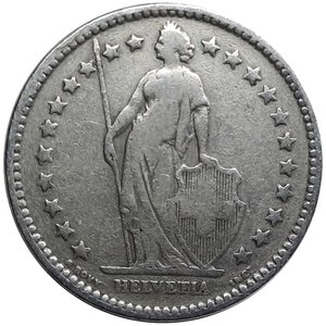 reverse: SVIZZERA  2 francs argento 1901 RARA
