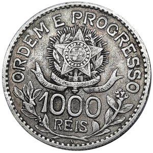 obverse: BRASILE, 1000  reis Argento 1913 