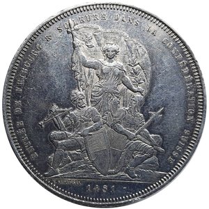 obverse: SVIZZERA CANTONALI,Tiri Federali  , Fribourg, 5 francs 1881 RARO