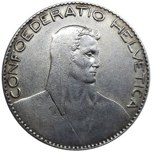 reverse: SVIZZERA  ,5 francs argento 1922