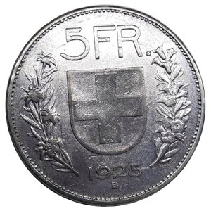 obverse: SVIZZERA  ,5 francs argento 1925