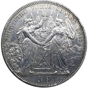 obverse: SVIZZERA CANTONALI,Tiri Federali  ,Losanna, 5 francs 1876 RARO