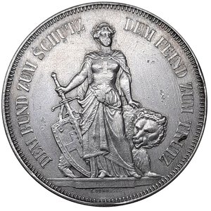 obverse: SVIZZERA CANTONALI,Tiri Federali  ,Berna, 5 francs 1885 RARO Appiccagnolo rimosso