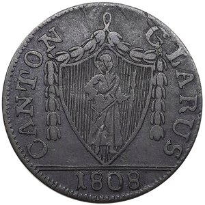 reverse: SVIZZERA CANTONALI, Glarus , 9 rappen 1808