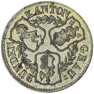 reverse: SVIZZERA CANTONALI, Graubunden , 1/2 batzen 1842