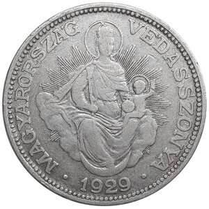 reverse: UNGHERIA , 2 Pengo argento 1929
