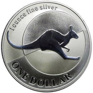 obverse: AUSTRALIA, dollaro argento Canguro 2004, 1 oncia arg.999