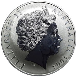 reverse: AUSTRALIA, dollaro argento Canguro 2004, 1 oncia arg.999