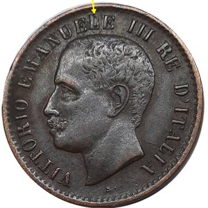 reverse: Vittorio Emanuele III ,1 centesimo Valore 1908 Data  