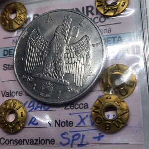 obverse: Vittorio Emanuele III ,1 Lira Impero 1940 Anno 
