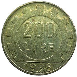 obverse: Repubblica Italiana , FALSO 200 lire 1998