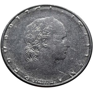 reverse: Repubblica Italiana , 50 lire 1993 fortemente evanescente