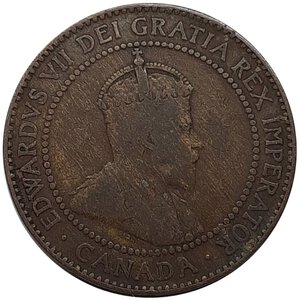 obverse: CANADA, Edward VII ,  1 cent 1909