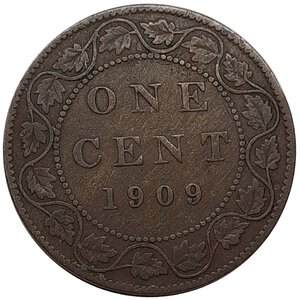 reverse: CANADA, Edward VII ,  1 cent 1909