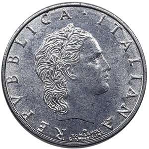 reverse: Repubblica Italiana , 50 lire 1994 , data 994 senza R e Leggermente decentrata