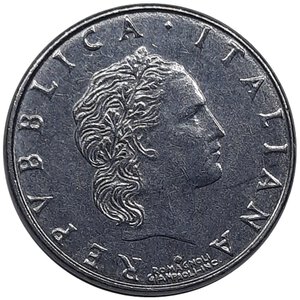 reverse: Repubblica Italiana , 50 lire 1992 , data 992 senza R