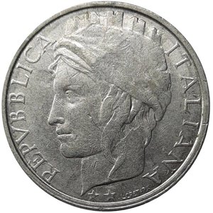 reverse: Repubblica Italiana ,  100 lire Turrita Fortemente evanescente