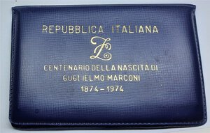 reverse: Repubblica Italiana , 100 Lire Marconi 1974 PROVA IN ACMONITAL, Confez.originale
