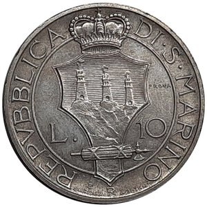 obverse: San Marino , 10 Lire argento 1936 PROVA